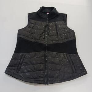 Fila Sport RN#73277 Women's Black Full Zip Pockets Sleeveless Vest Size XL